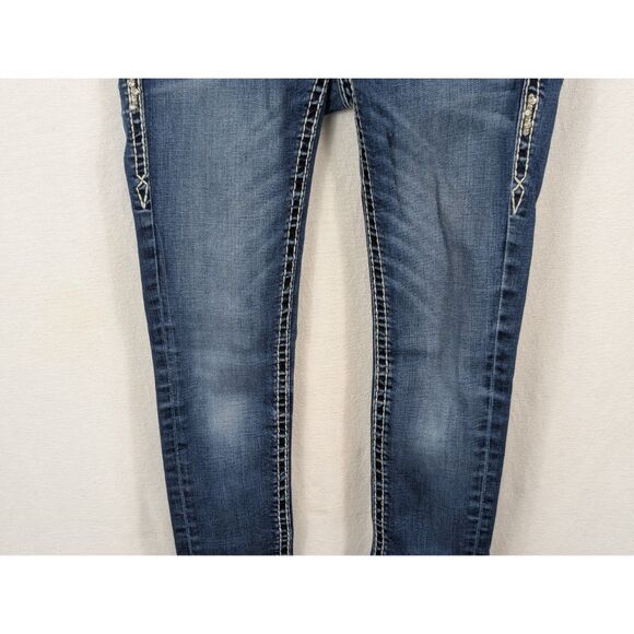 Rock Revival Karla Cuffed Skinny Jeans E8452CK5S Women's Size 25 - Picture 3 of 16